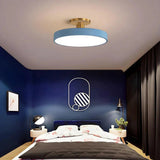 Modern Brass Round LED Ceiling Light 1-Light Lasson Living