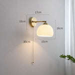 Nordic Brass Ribbed Glass 1-Light Wall Sconce Lasson Living