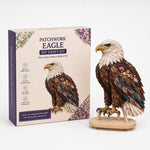 3D Fabric Patchwork Bird Kit With Pre-Cut Numbered Pieces And Wooden Stand - Image 5