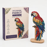 3D Fabric Patchwork Bird Kit With Pre-Cut Numbered Pieces And Wooden Stand - Image 3