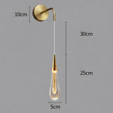 Modern Glass Raindrop LED Wall Sconce 1-Light Lasson Living