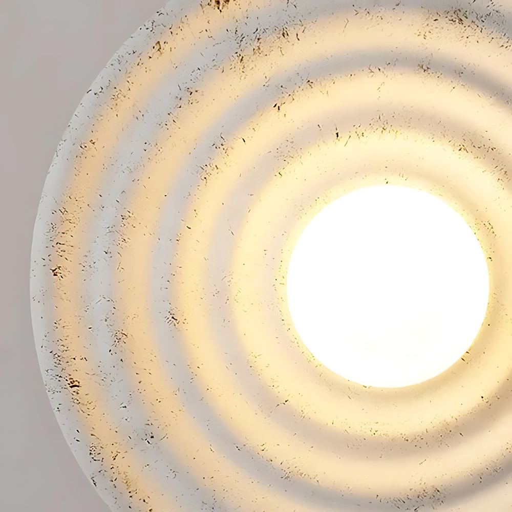 Modern Minimalist Resin Circular Wall Sconce G4 1-Light Lasson Living