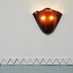 Retro Stained Glass Skirt Shell Wall Sconce LED 1-light Lasson Living
