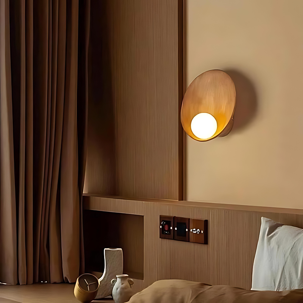 Modern Japandi Resin Bowl Wall Sconce G9 1-Light Lasson Living