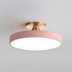 Modern Brass Round LED Ceiling Light 1-Light Lasson Living
