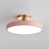 Modern Brass Round LED Ceiling Light 1-Light Lasson Living