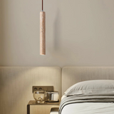 Minimalist Travertine Cylinder Pendant Light 1-Light Lasson Living