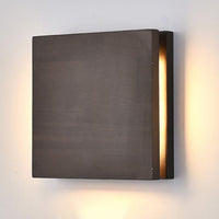 Japanese Wooden Square LED Wall Light | 1-Light Lasson Living