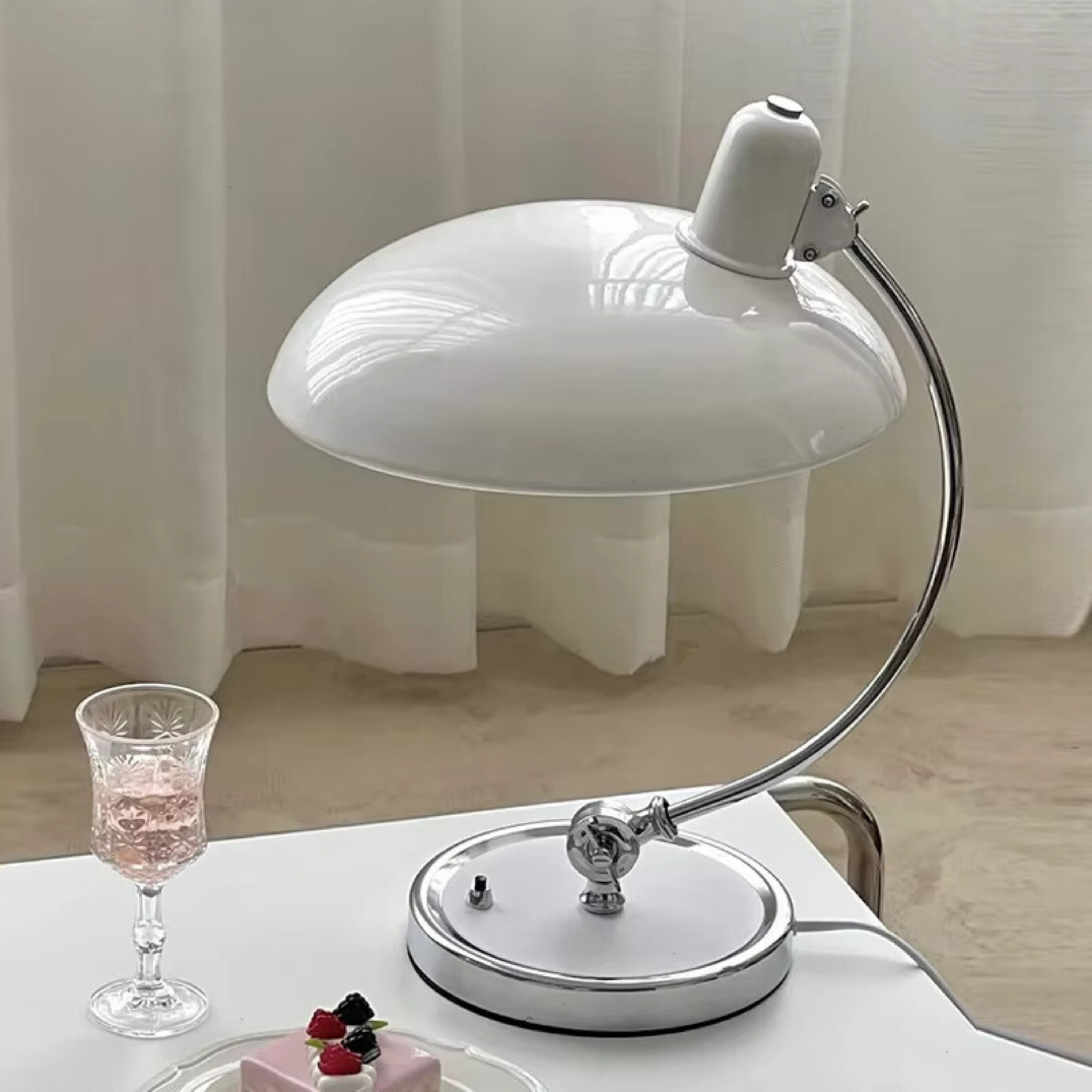 Modern Bauhaus Dome Table Lamp | 1-Light Lasson Living