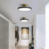 Modern Brass Round LED Ceiling Light 1-Light Lasson Living