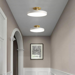 Modern Brass Round LED Ceiling Light 1-Light Lasson Living