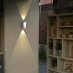 Nordic Minimalist Acrylic Rectangular Outdoor Wall Light LED Up-Down Lasson Living