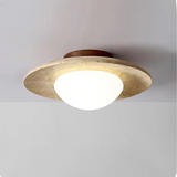 Nordic Minimalist Travertine Round LED Ceiling Light 1-Light Lasson Living