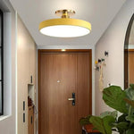 Modern Brass Round LED Ceiling Light 1-Light Lasson Living