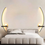 Modern Brass Arc LED Wall Sconce 2-Lights Lasson Living