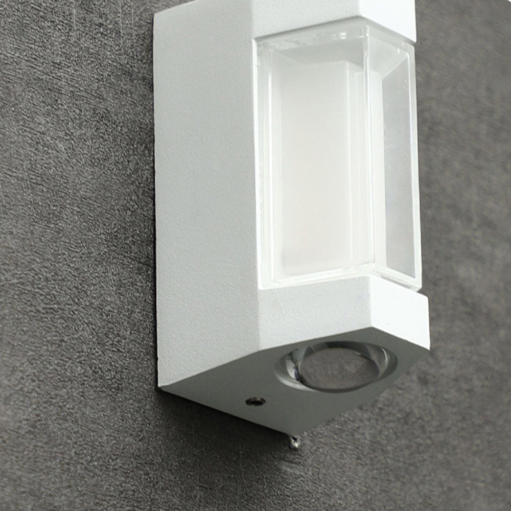 Nordic Minimalist Acrylic Rectangular Outdoor Wall Light LED Up-Down Lasson Living