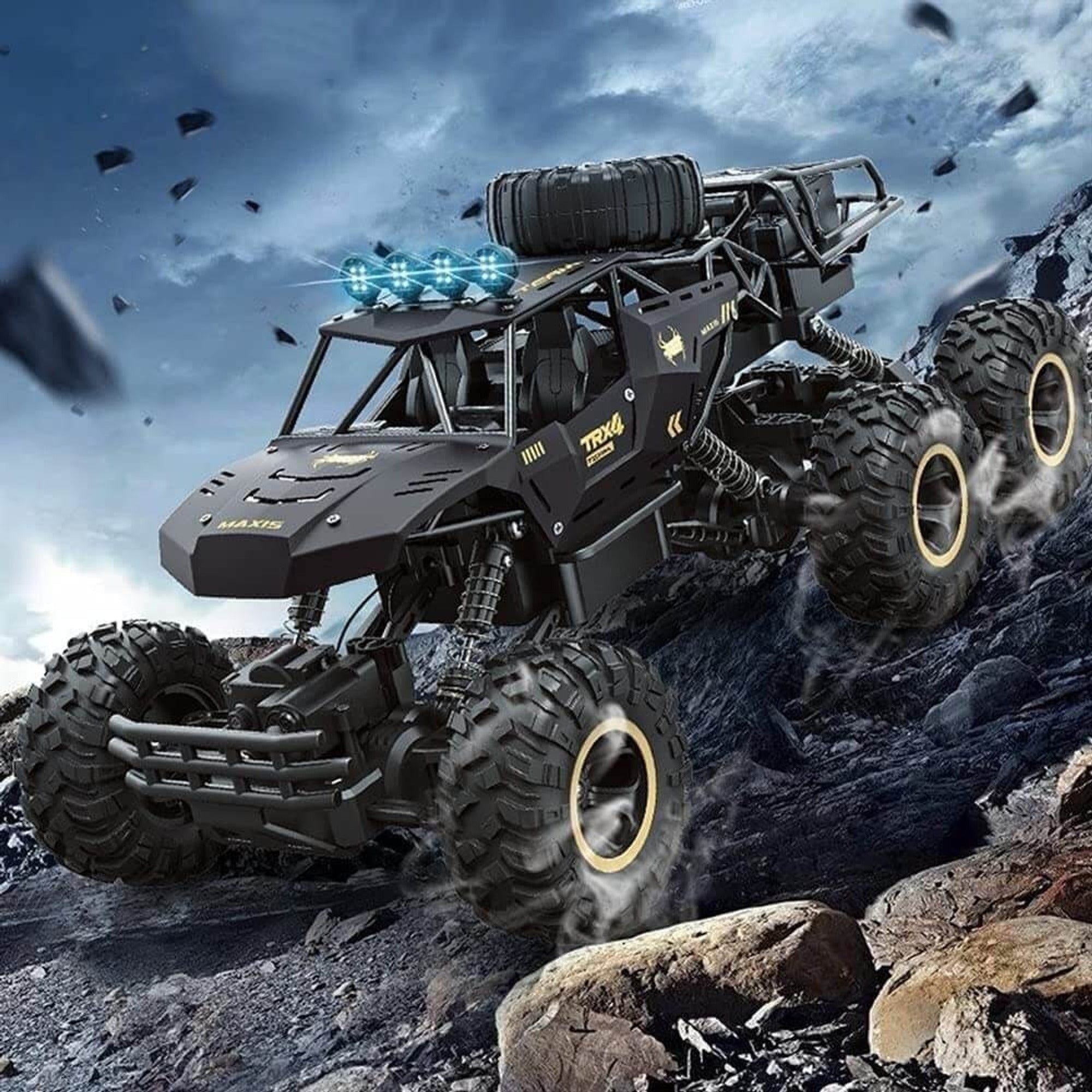 4WD RC Monster Truck With Rugged Suspension And Integrated LED Lights For Off-Road Fun - Image 2