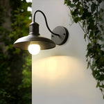 Vintage Industrial Iron Bowl Outdoor Wall Light LED 1-Light Lasson Living