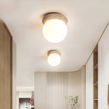 Modern Travertine Stone Round Outdoor Wall Light LED 1-Light Lasson Living
