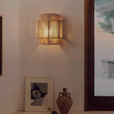 Vintage Bohemian Hand-Woven Rope Wall Sconce LED 1-Light Lasson Living