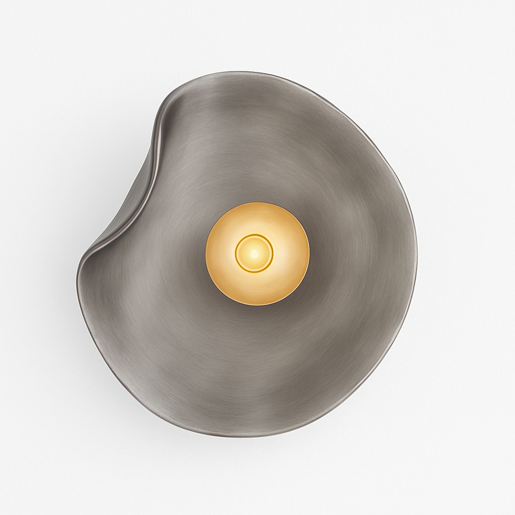 Nordic Curved Glass Japandi LED Wall Sconce 1-Light Lasson Living