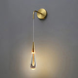 Modern Glass Raindrop LED Wall Sconce 1-Light Lasson Living