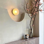 Modern Glass Round Wall Sconce LED 1-Light Lasson Living