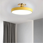 Modern Brass Round LED Ceiling Light 1-Light Lasson Living
