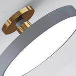 Modern Brass Round LED Ceiling Light 1-Light Lasson Living