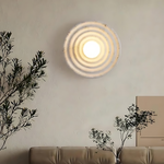 Modern Minimalist Resin Circular Wall Sconce G4 1-Light Lasson Living
