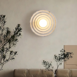 Modern Minimalist Resin Circular Wall Sconce G4 1-Light Lasson Living