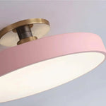 Modern Brass Round LED Ceiling Light 1-Light Lasson Living