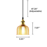 Vintage Textured Glass Pendant 1-Light Lasson Living