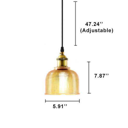 Vintage Textured Glass Pendant 1-Light Lasson Living