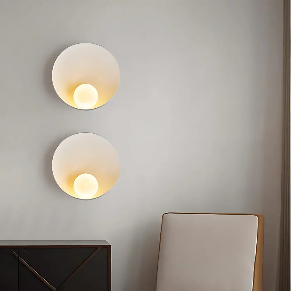 Modern Japandi Resin Bowl Wall Sconce G9 1-Light Lasson Living