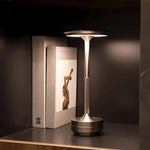 Modern Brass Cone LED Rechargeable Table Lamp 1-Light Lasson Living