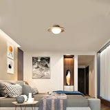 Nordic Minimalist Travertine Round LED Ceiling Light 1-Light Lasson Living