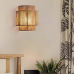 Vintage Bohemian Hand-Woven Rope Wall Sconce LED 1-Light Lasson Living