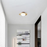 Nordic Minimalist Travertine Round LED Ceiling Light 1-Light Lasson Living