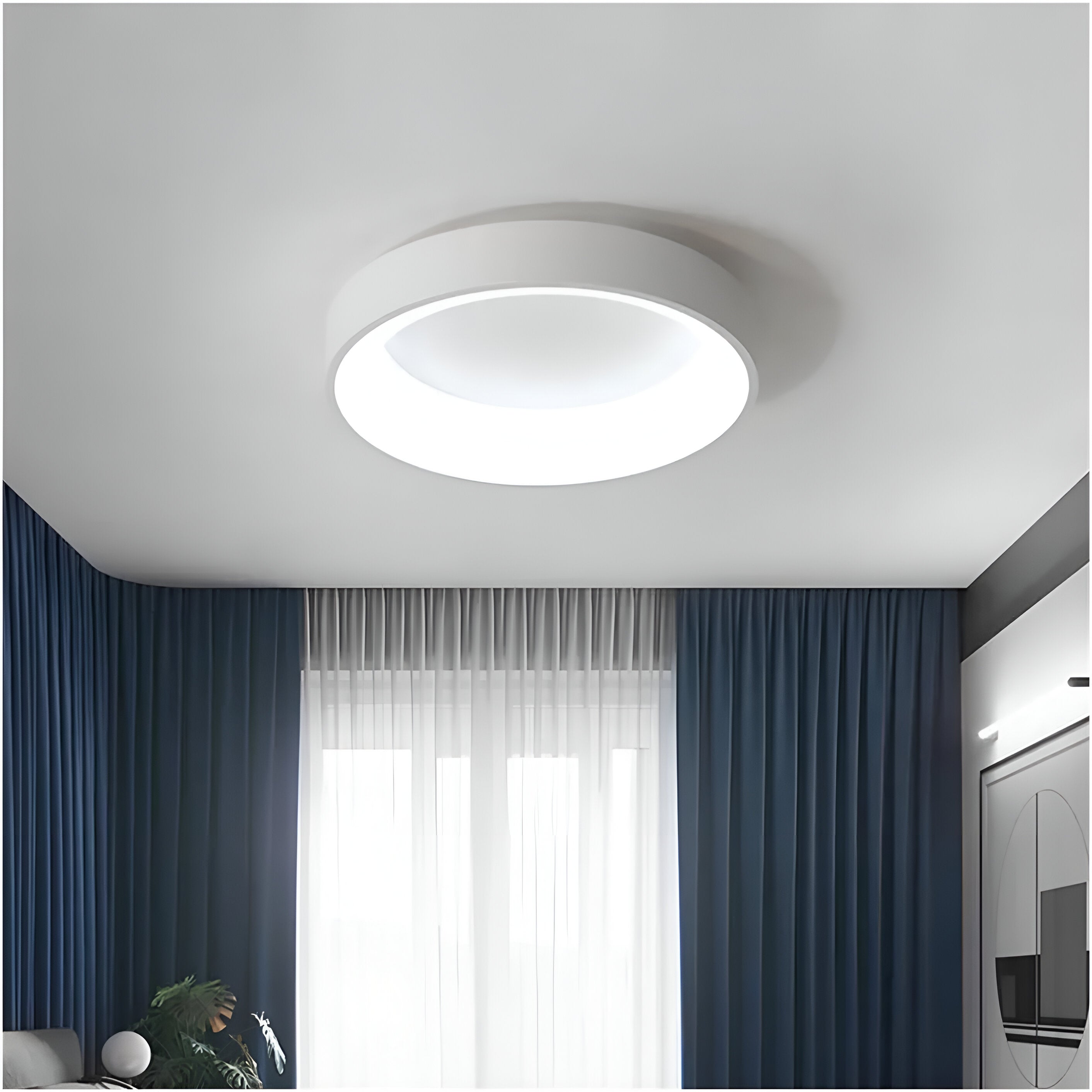 Nordic Modern Round Led Ceiling Light 1-Light Lasson Living