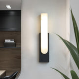 Modern Alabaster-Effect Brass Wall Sconce LED 1-Light Lasson Living