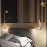 Modern Glass Raindrop LED Wall Sconce 1-Light Lasson Living