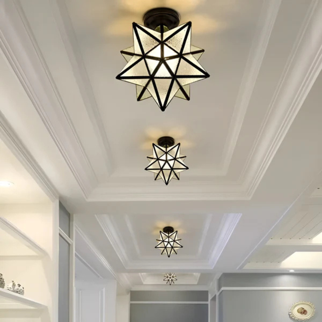 Modern Star-Shaped LED Ceiling Light – 1 Light Lasson Living