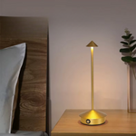 Modern Aluminium Cone LED Rechargeable Table Lamp 1-Light Lasson Living