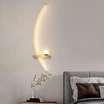 Modern Brass Arc LED Wall Sconce 2-Lights Lasson Living