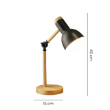 Modern Wooden and Metal Adjustable LED Table Lamp 1-Light Lasson Living