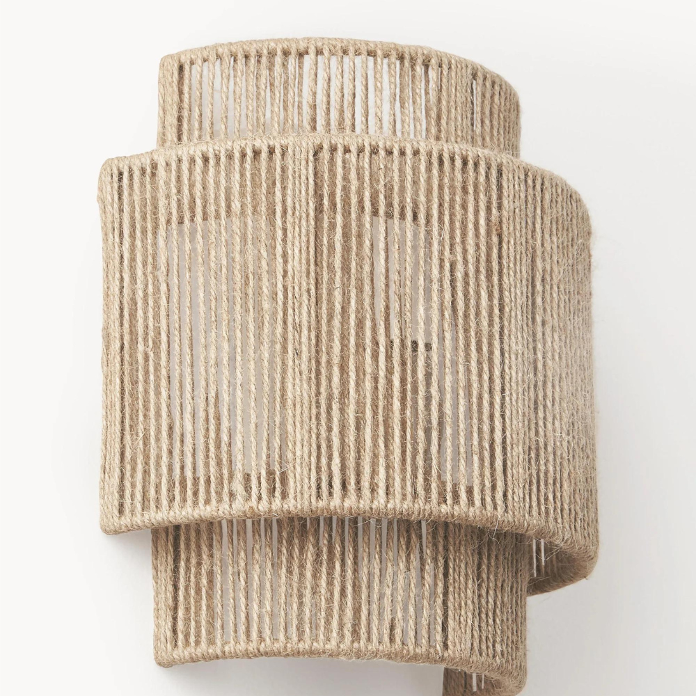 Vintage Bohemian Hand-Woven Rope Wall Sconce LED 1-Light Lasson Living