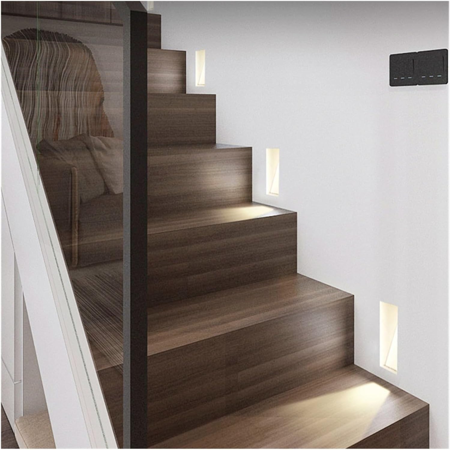 Nordic Frameless Stainless-Steel Stair LED Wall 1-Light Lasson Living