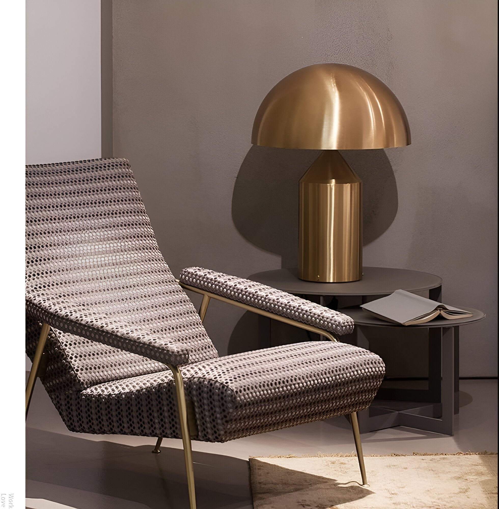 Nordic Brass Dome LED Table Lamp 3-Light Lasson Living