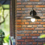 Vintage Industrial Iron Bowl Outdoor Wall Light LED 1-Light Lasson Living